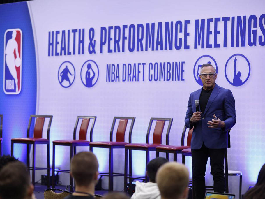 Jim LaValle presenting at NBA Draft Combine Health and Performance Meetings